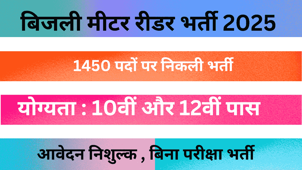 Electricity Metre Reader Job Vacancy 2025